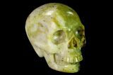 Realistic, Polished Yellow Turquoise Jasper Skull - Magnetic #151121-2
